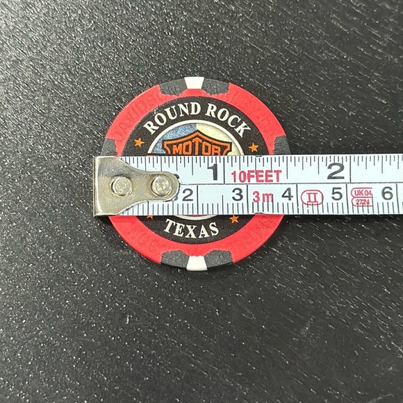 Harley-Davidson Red and Black Central Texas Poker Chip - Picture 3 of 3